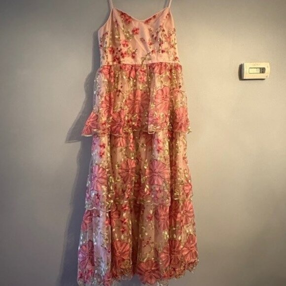 Endless Rose - Floral Embroidered Tiered Maxi Dress - Picture 1 of 7